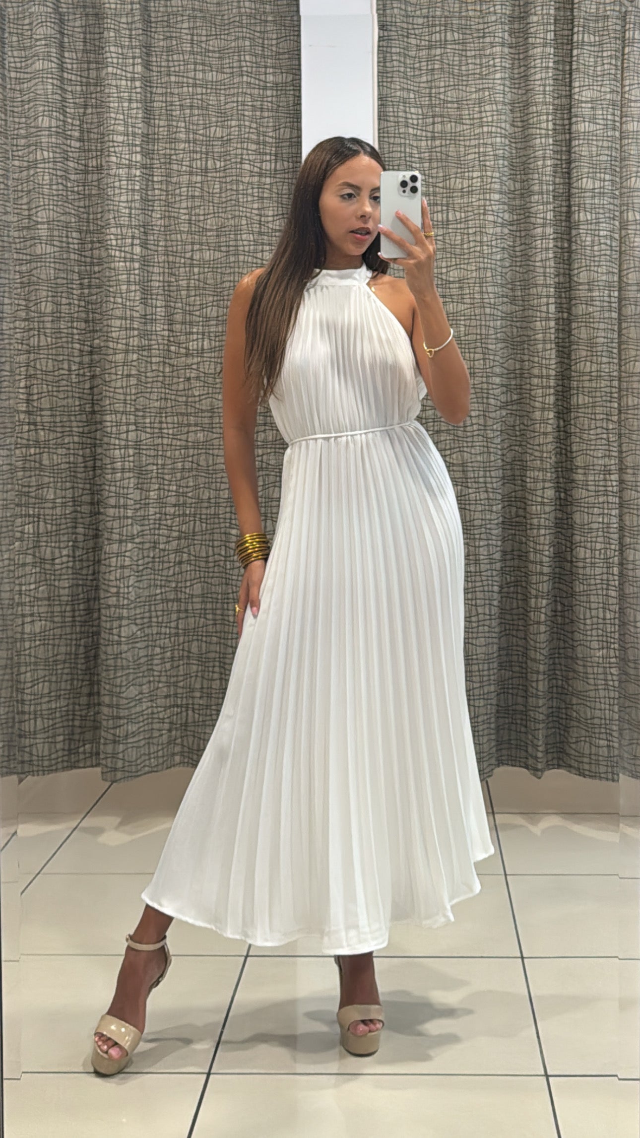 Lola Wnite Midi Dress