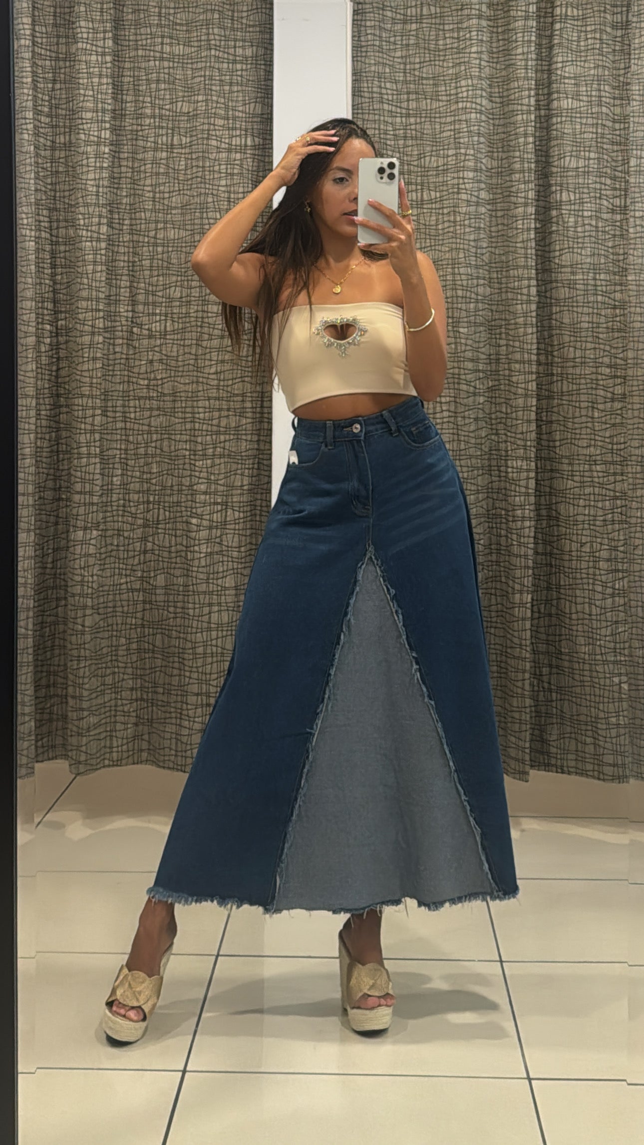 Rosario Denim Maxi Skirt