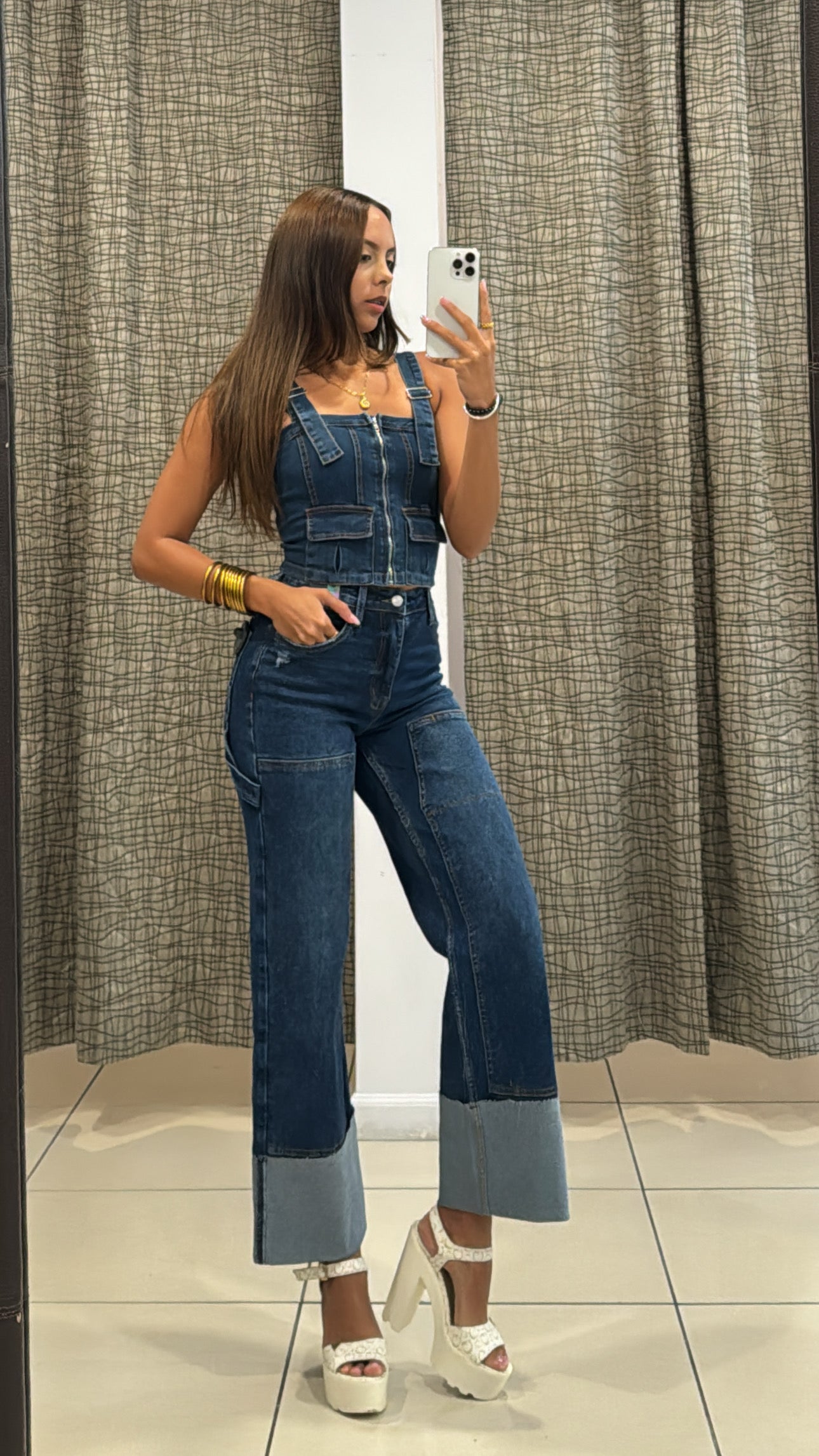 Amelie Denim Crop Top