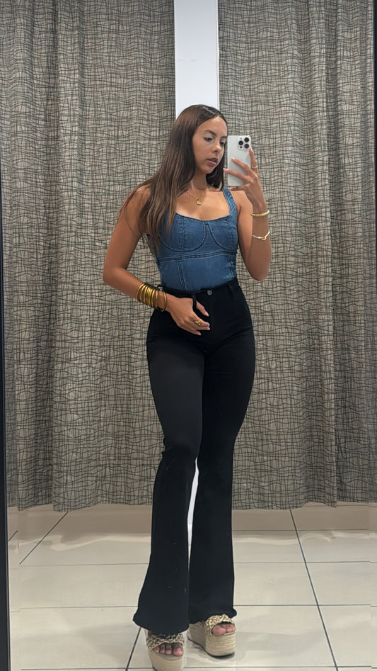 Madeleine Denim Bodysuit