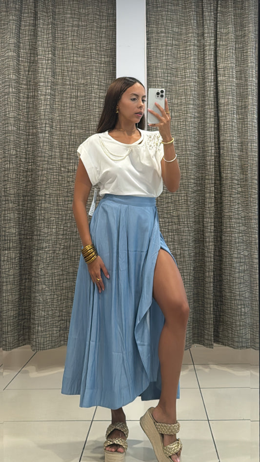 Dafné Denim Maxi Skirt