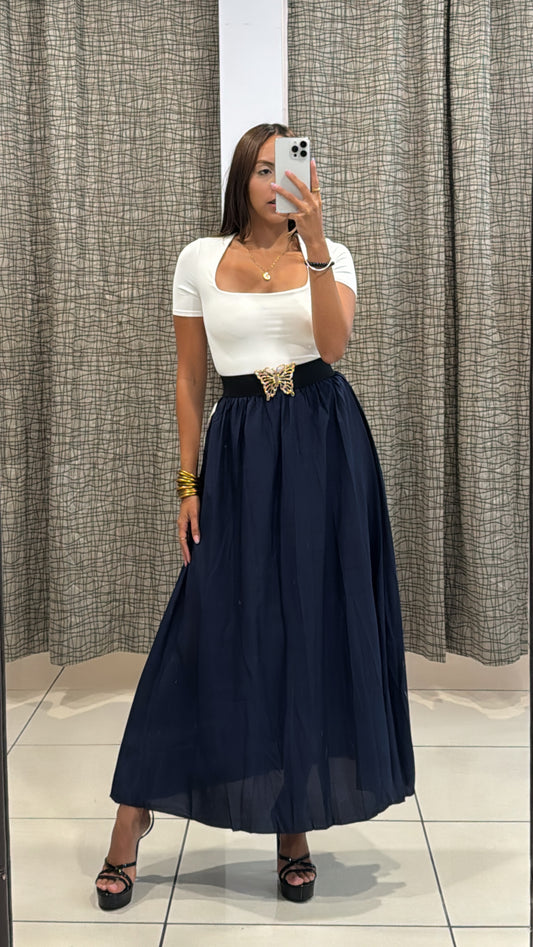 Alicia Navy  Skirt