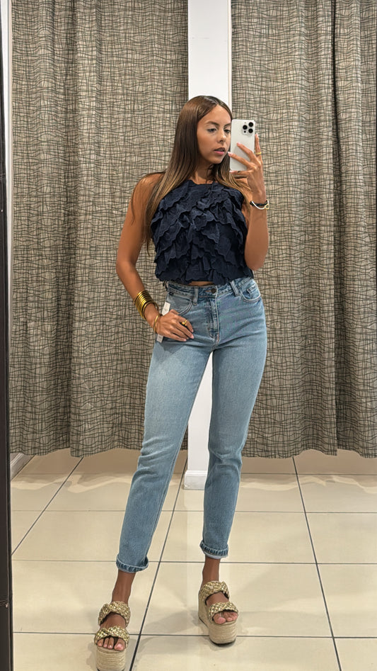 Elysèe Eyelet Crop Top