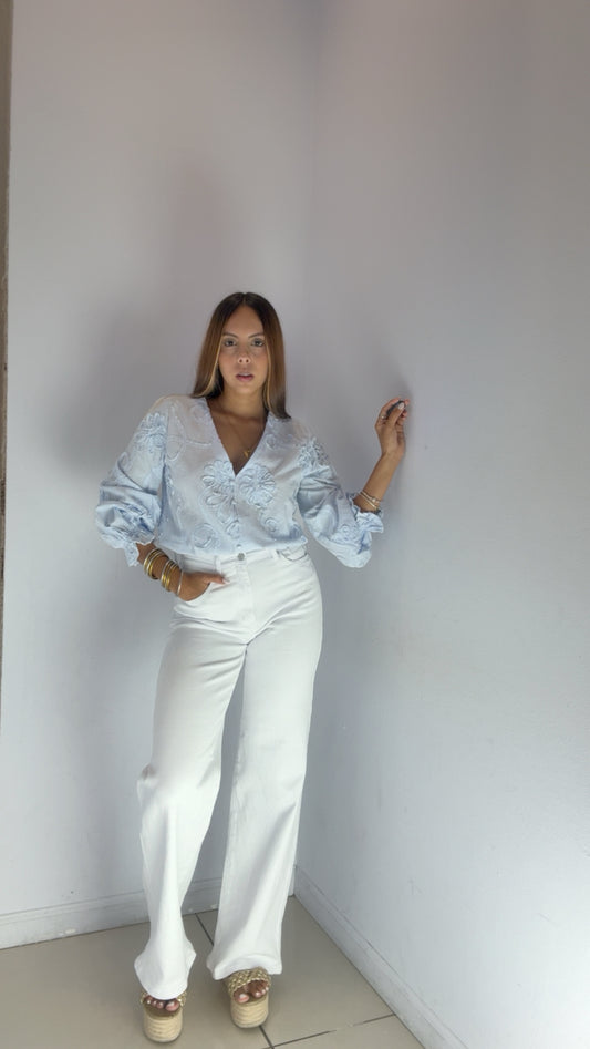 Olga Two Tone Crop Top