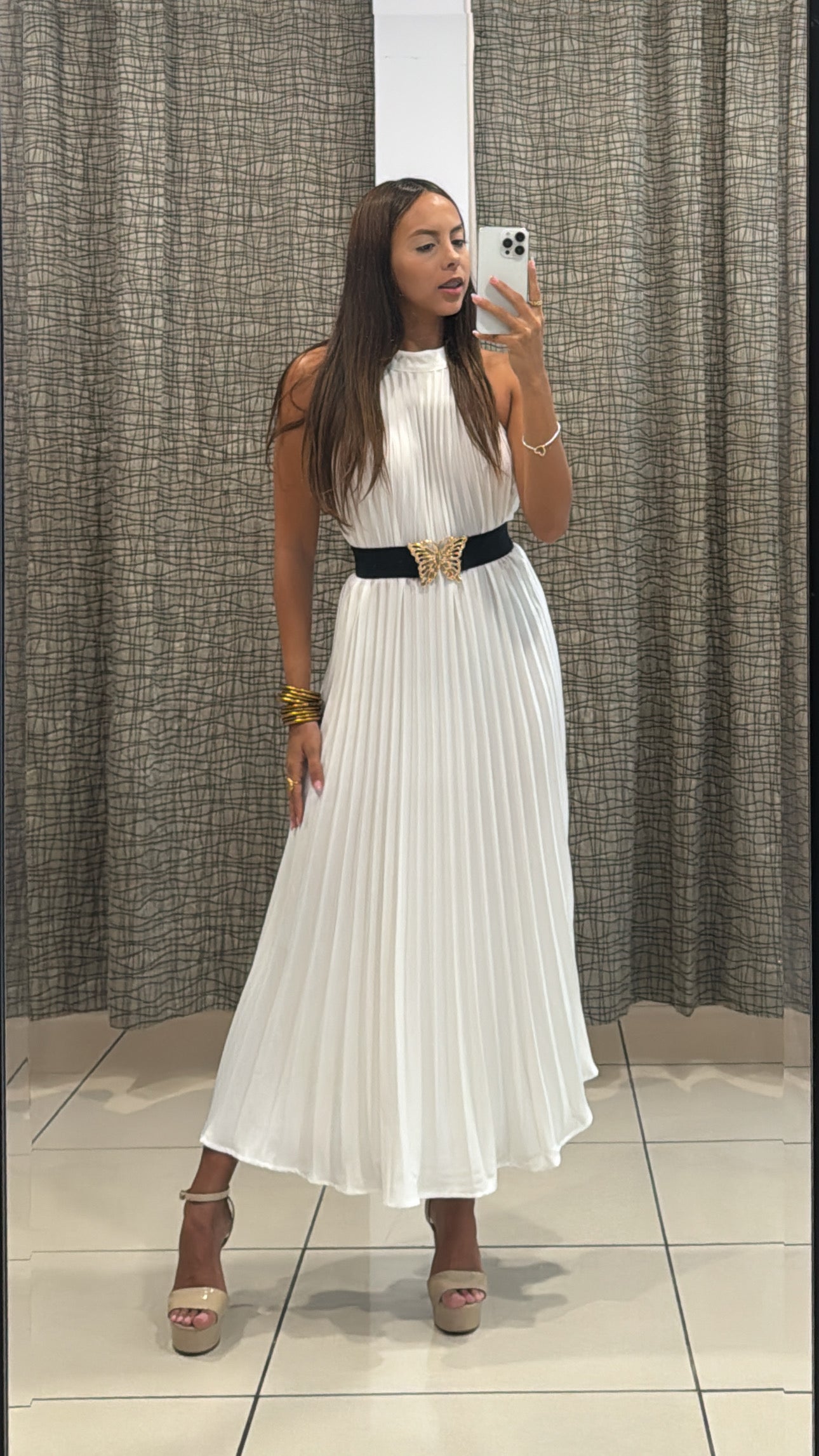 Lola Wnite Midi Dress