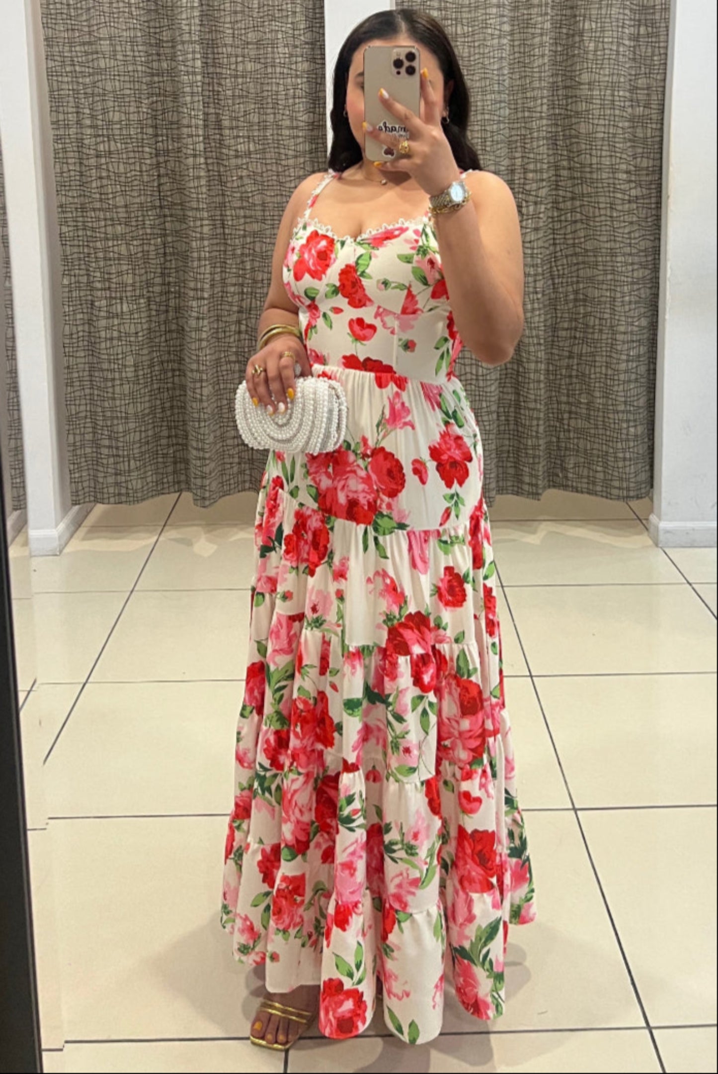 Antonia Flower Midi Dress