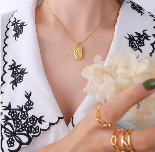 18K GOLD PLATED MOONSUN  NECKLACE