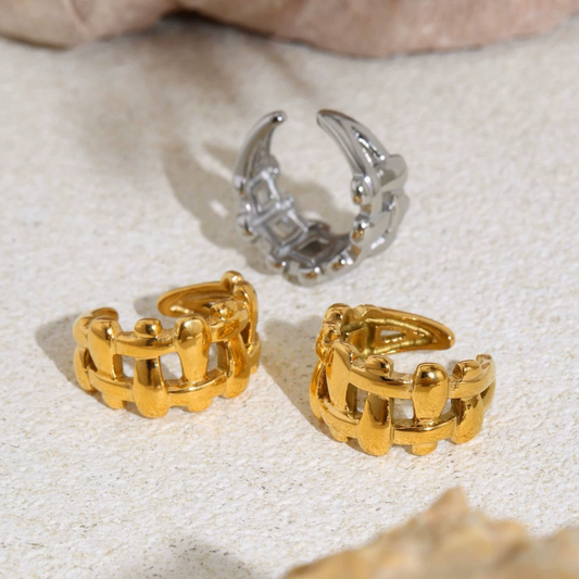 18K GOLD PLATED VINTAGE OPEN RING