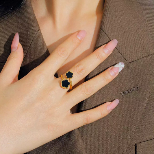 18K GOLD PLATED VINTAGE FLOWER RING