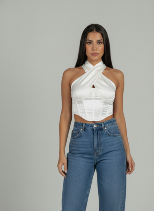 Satin Crop Top